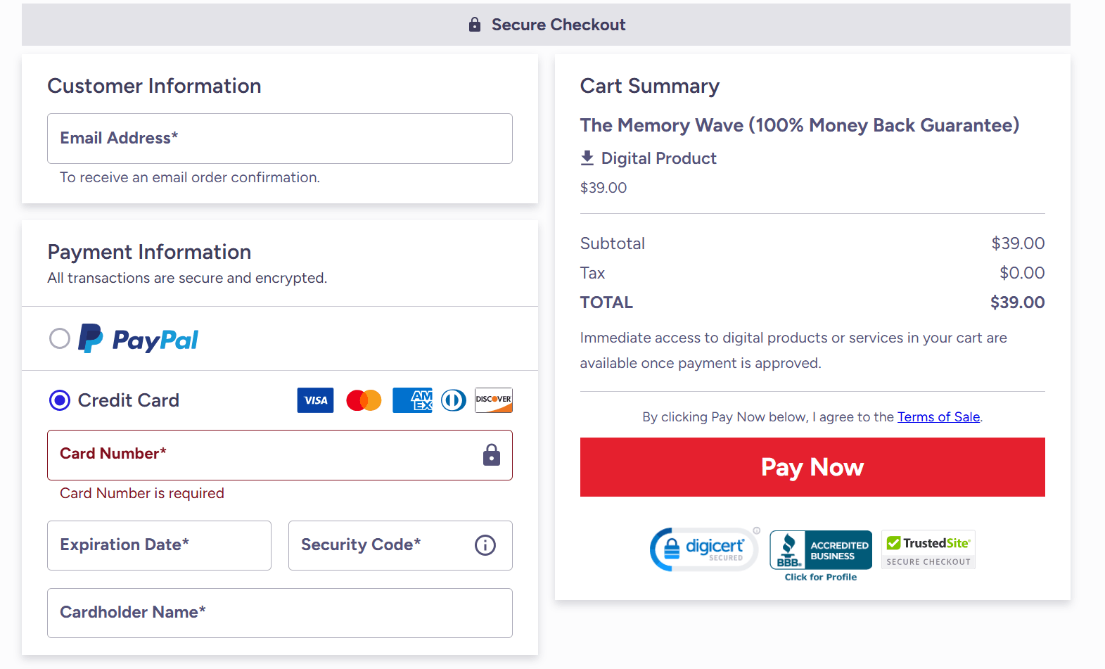 the-memory-wave-checkout-page